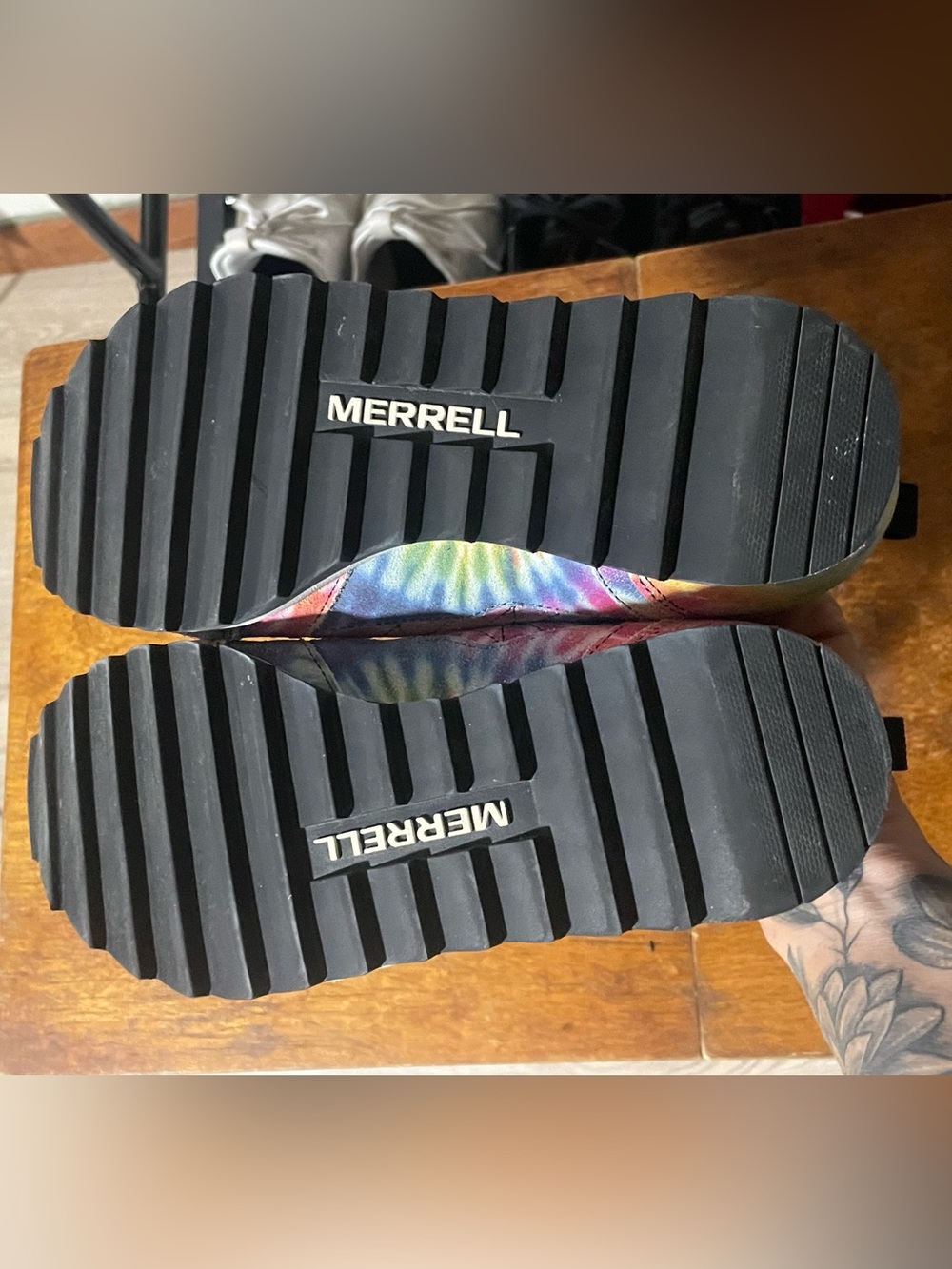 Limited Edition Merrell Alpine Tie-Dye Suede Sneakers with Black Accents - Picture 6 of 6